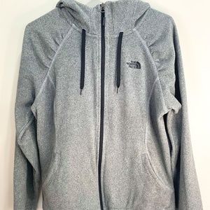 Grey North Face Zip-Up Fleece Jacket